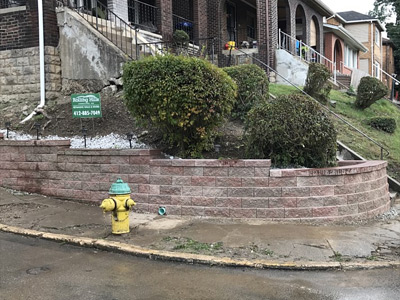 Gravity Retaining Wall, Pittsburgh, PA